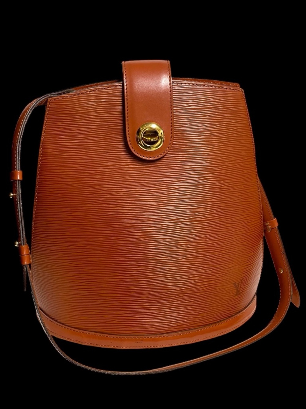 Louis Vuitton Brown Epi Leather Crossbody with Gold Hardware